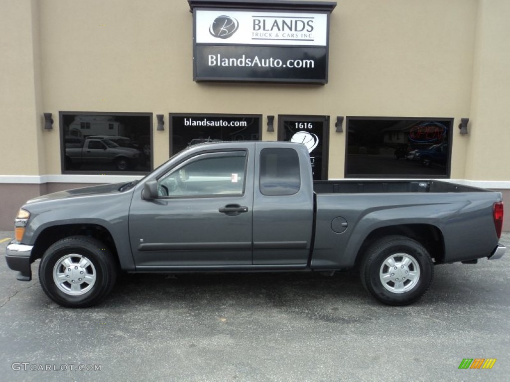 2008 Colorado LT Extended Cab - Dark Gray Metallic / Ebony photo #2