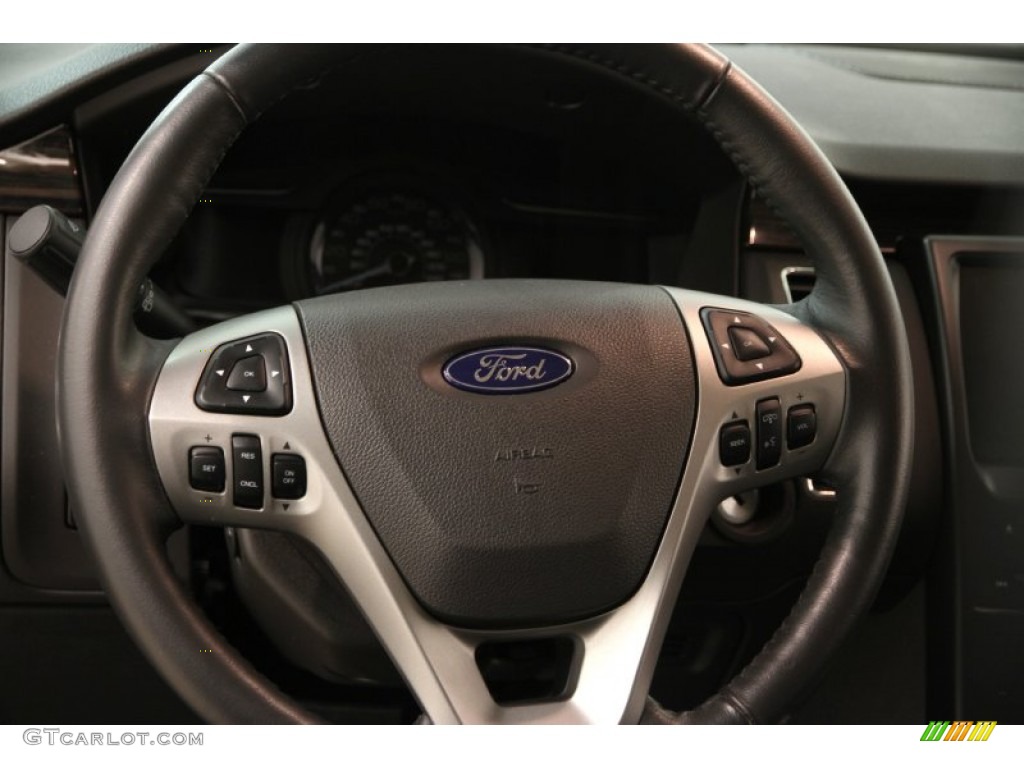 2013 Ford Flex SEL AWD Charcoal Black Steering Wheel Photo #104349584