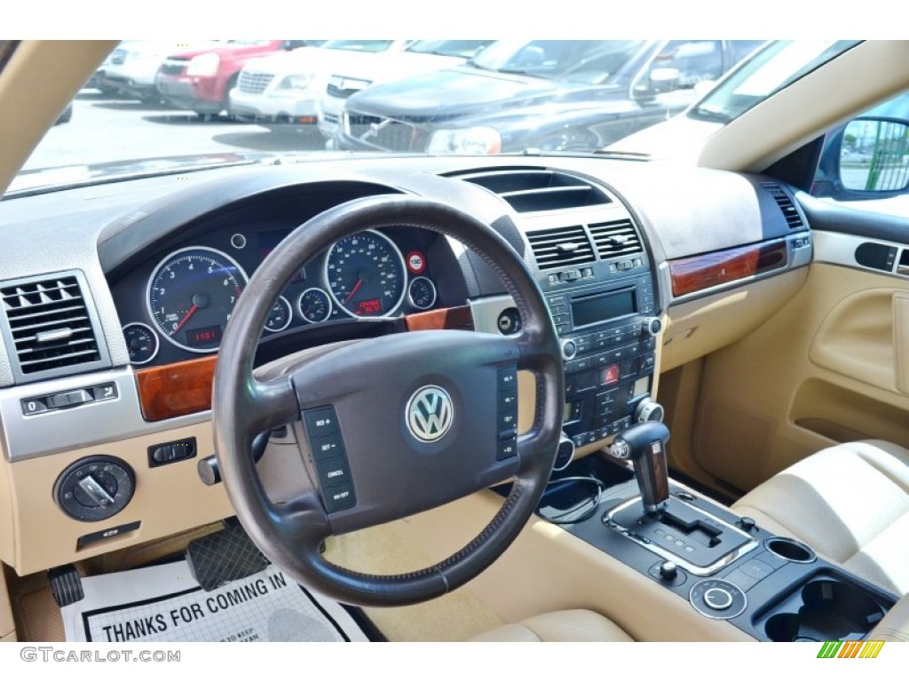 2005 Touareg V6 - Offroad Grey Metallic / Pure Beige photo #42