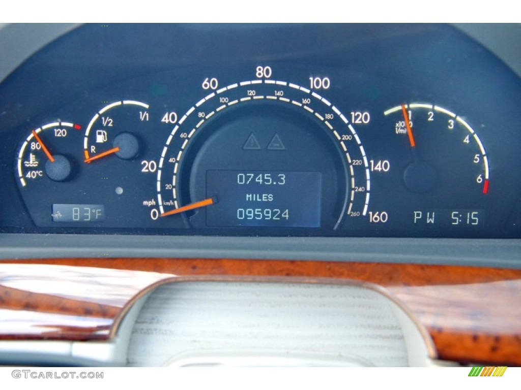 2002 Mercedes-Benz S 600 Sedan Gauges Photo #104350628