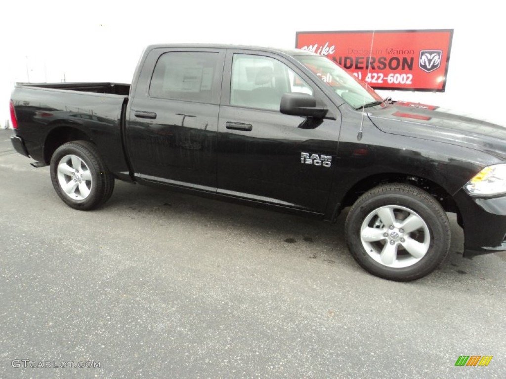 2015 1500 Express Crew Cab 4x4 - Brilliant Black Crystal Pearl / Black/Diesel Gray photo #2