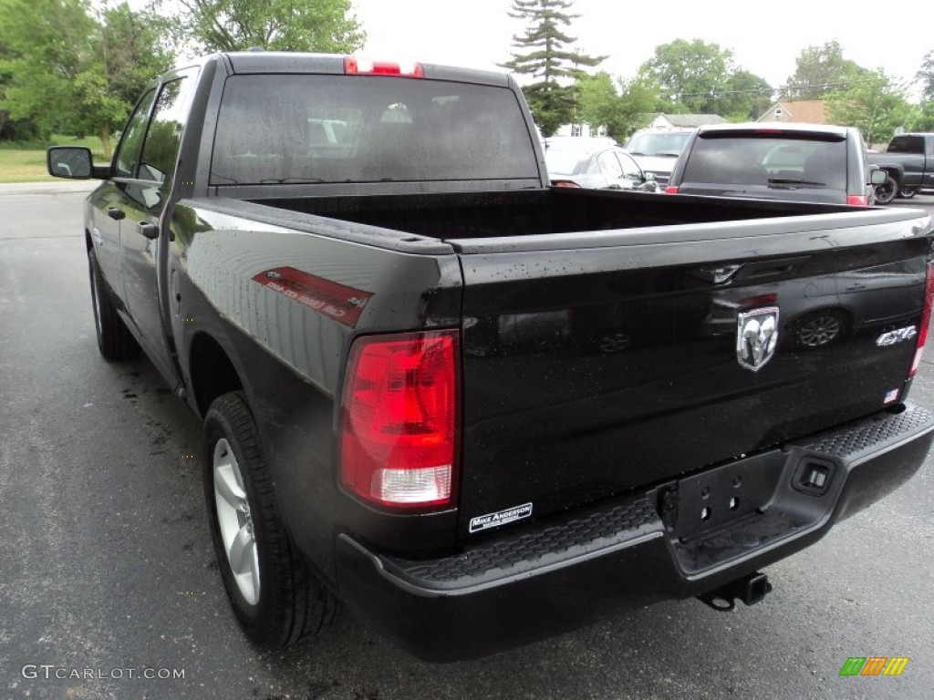 2015 1500 Express Crew Cab 4x4 - Brilliant Black Crystal Pearl / Black/Diesel Gray photo #3