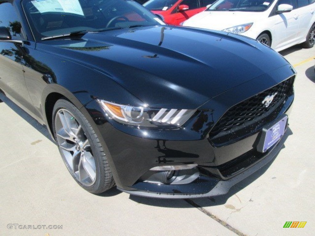 2015 Mustang EcoBoost Premium Convertible - Black / Ebony photo #2