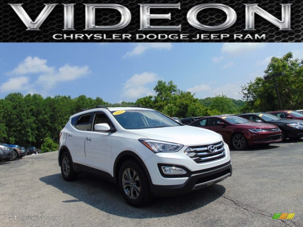 2014 Santa Fe Sport FWD - Frost White Pearl / Beige photo #1