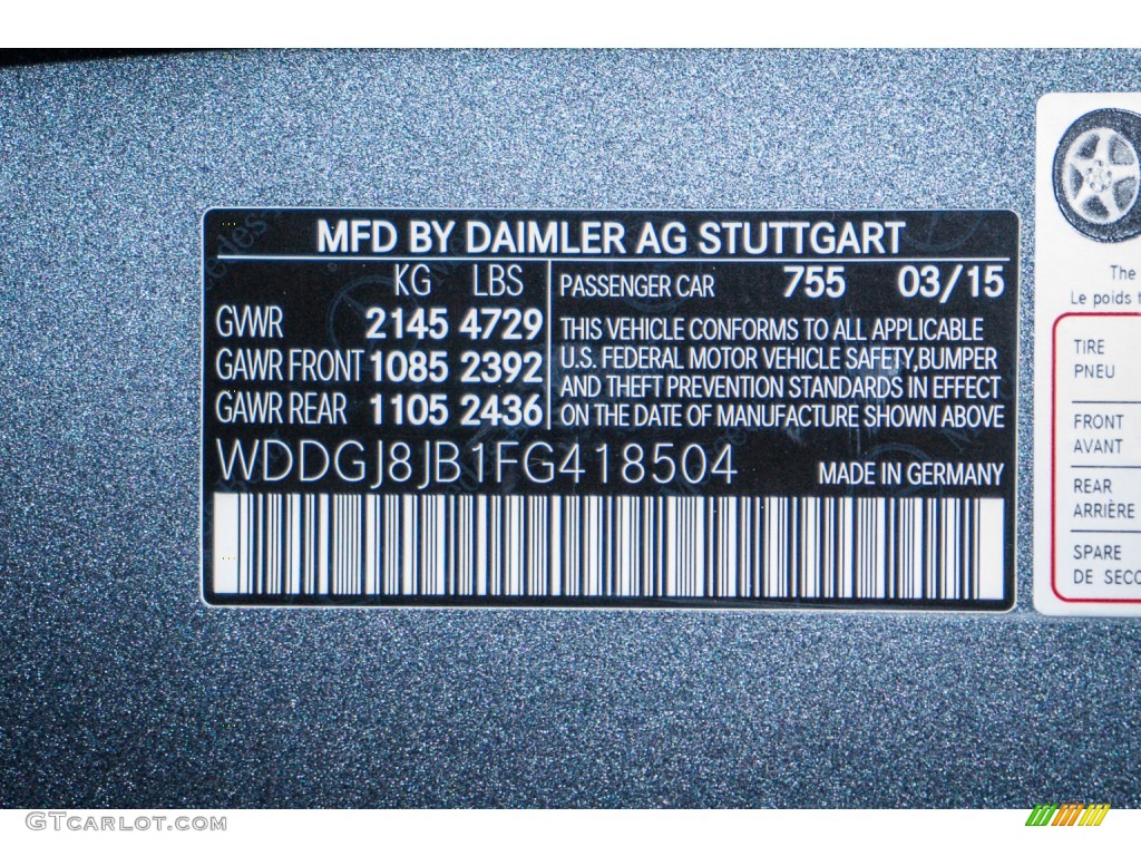 2015 C Color Code 755 for Steel Grey Metallic Photo #104360649