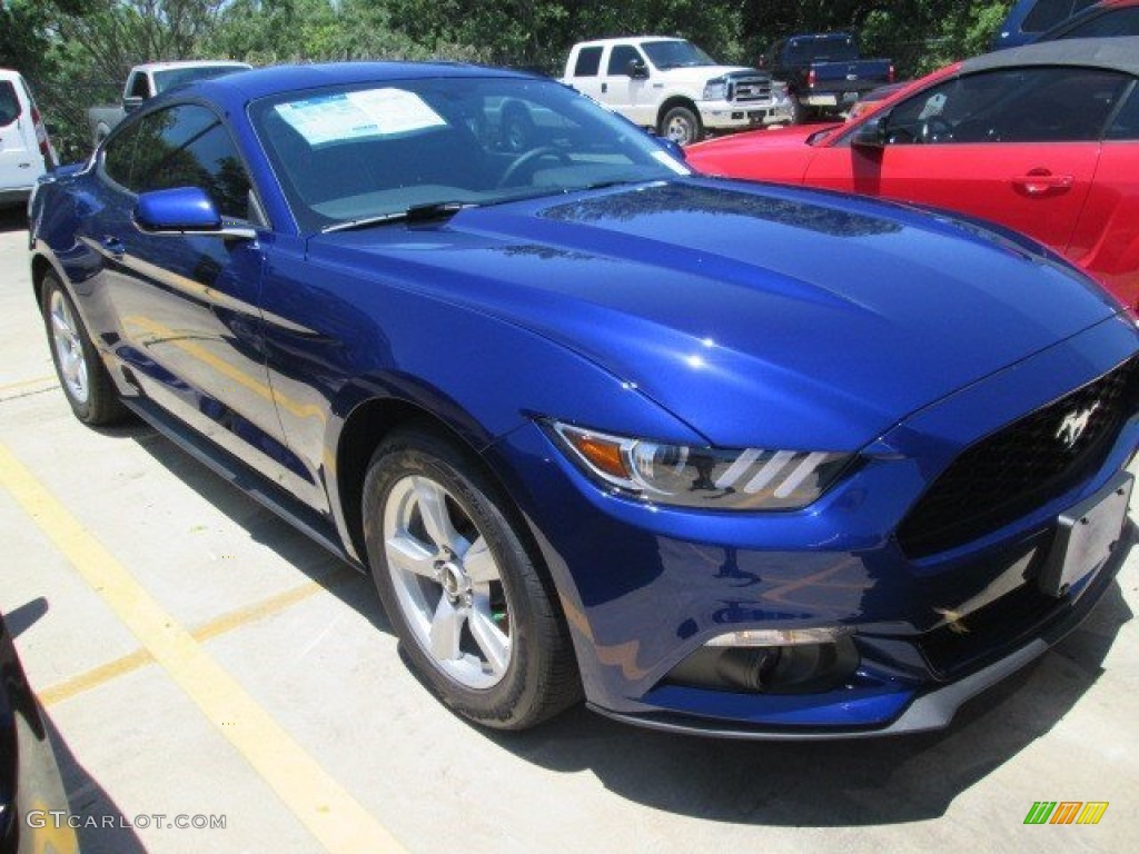 2015 Mustang EcoBoost Coupe - Deep Impact Blue Metallic / Ebony photo #1
