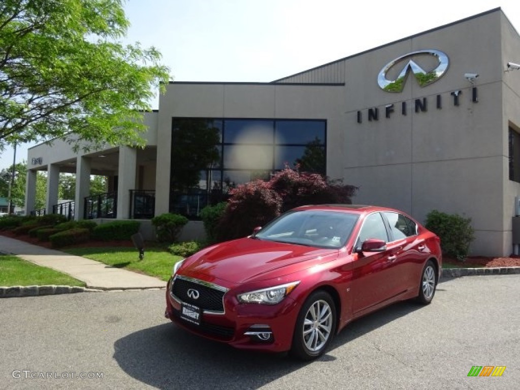 2014 Q 50 3.7 AWD Premium - Venetian Ruby / Graphite photo #1