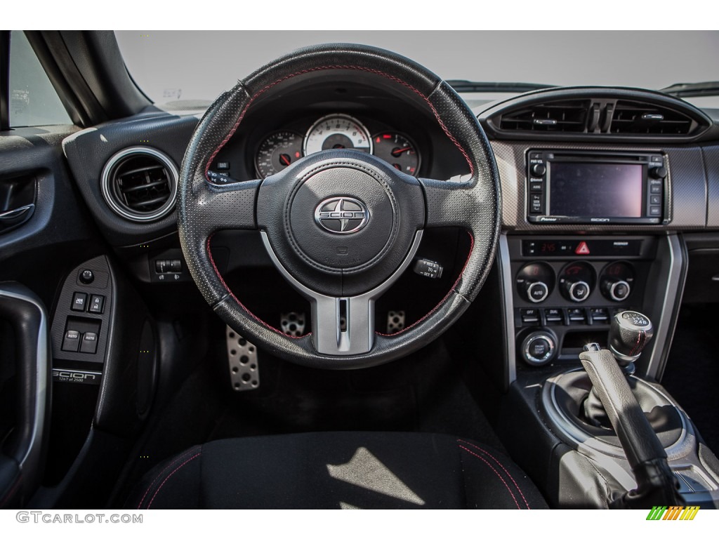 2013 Scion FR-S Sport Coupe Black/Red Accents Dashboard Photo #104367195