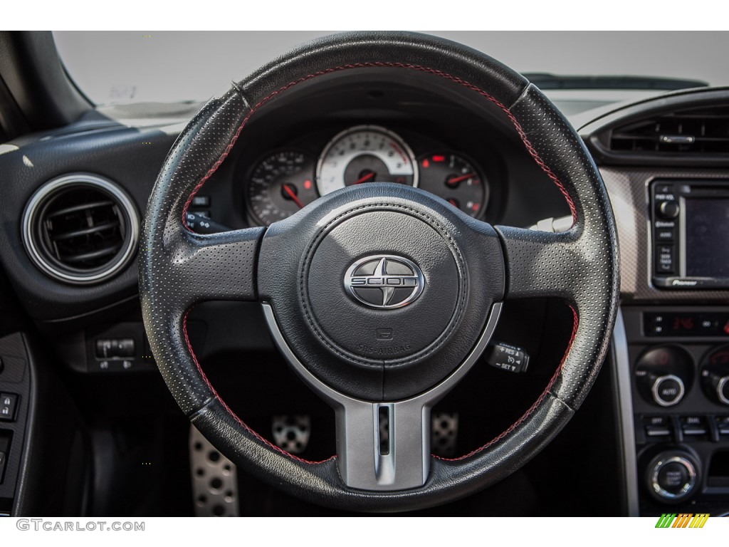 2013 Scion FR-S Sport Coupe Black/Red Accents Steering Wheel Photo #104367579