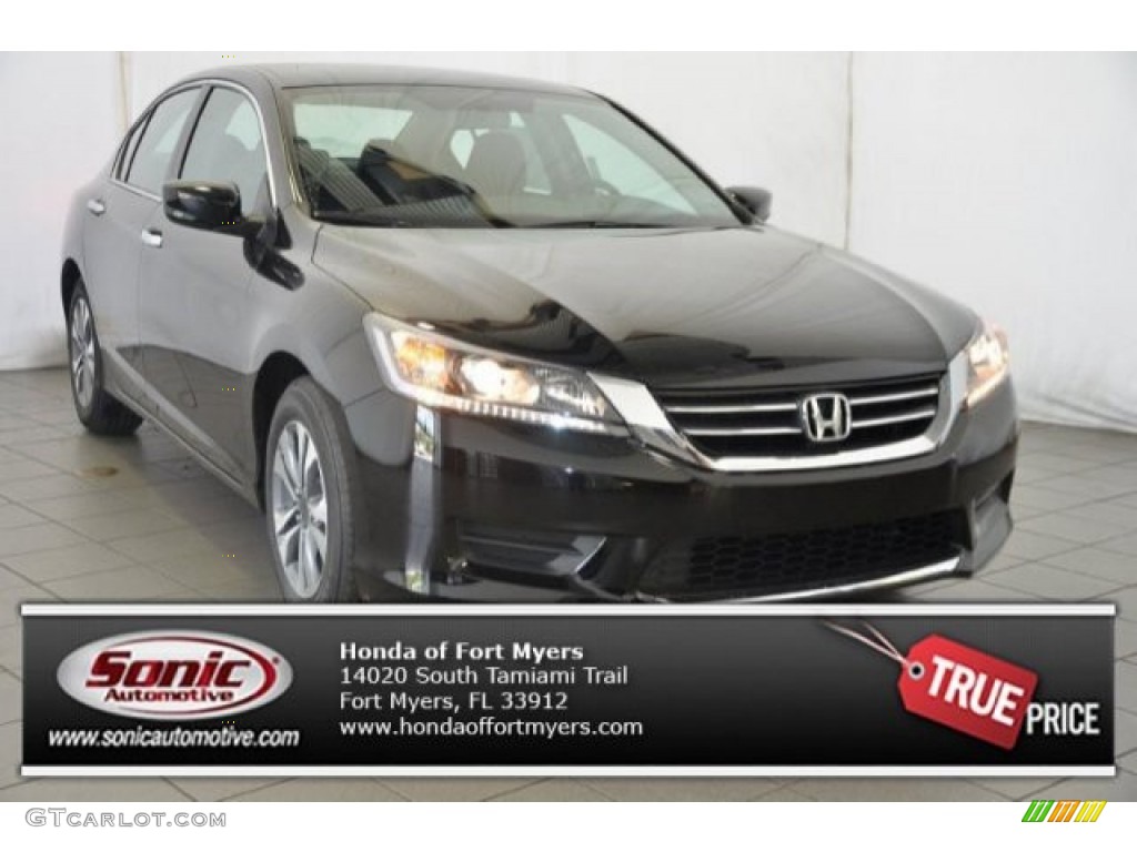 2015 Accord LX Sedan - Crystal Black Pearl / Black photo #1