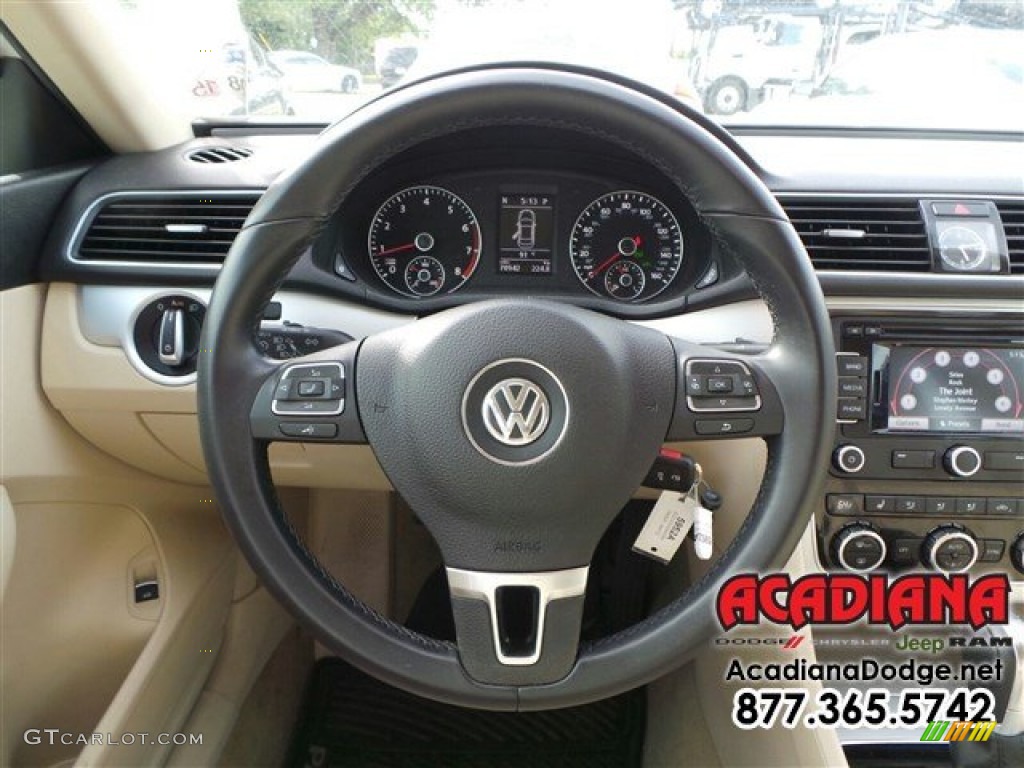 2012 Passat 2.5L SE - Candy White / Cornsilk Beige photo #19