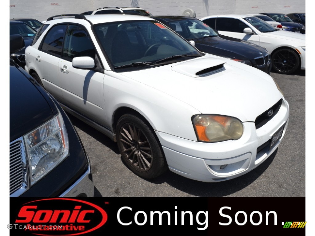 2004 Impreza WRX Sport Wagon - Aspen White / Dark Gray photo #1