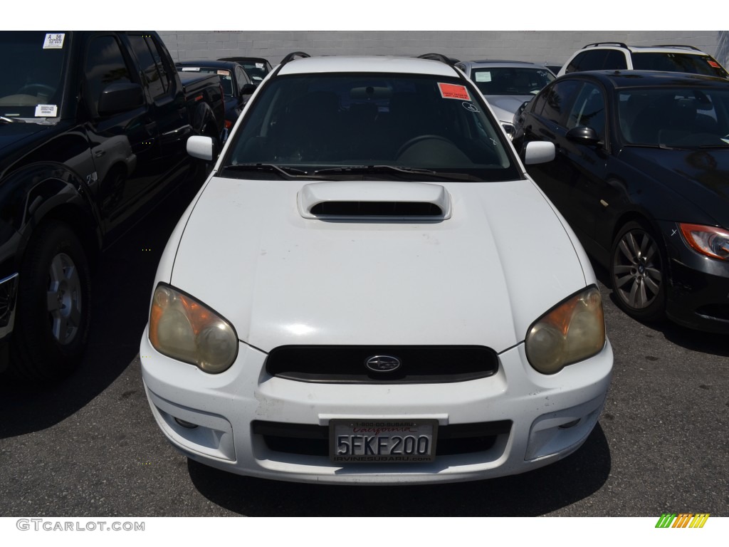 2004 Impreza WRX Sport Wagon - Aspen White / Dark Gray photo #2