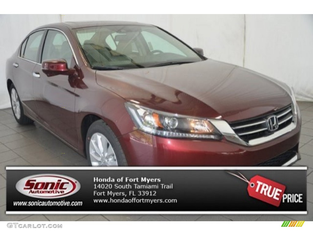 2015 Accord EX-L Sedan - Basque Red Pearl II / Ivory photo #1