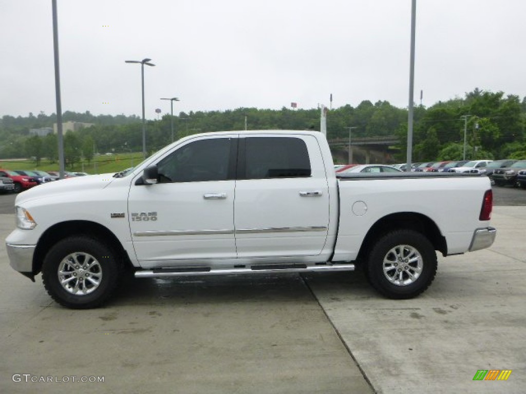 2013 1500 SLT Crew Cab 4x4 - Bright White / Black/Diesel Gray photo #8