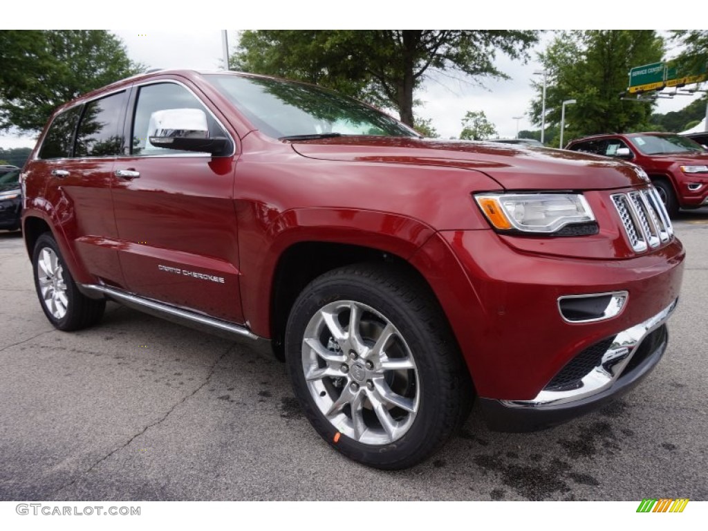 Deep Cherry Red Crystal Pearl 2015 Jeep Grand Cherokee Summit 4x4 Exterior Photo #104383024