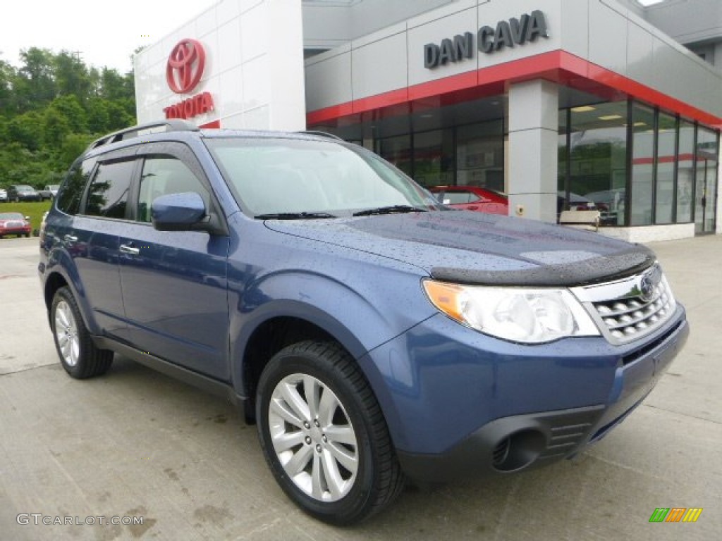 2012 Forester 2.5 X Premium - Marine Blue Metallic / Black photo #1