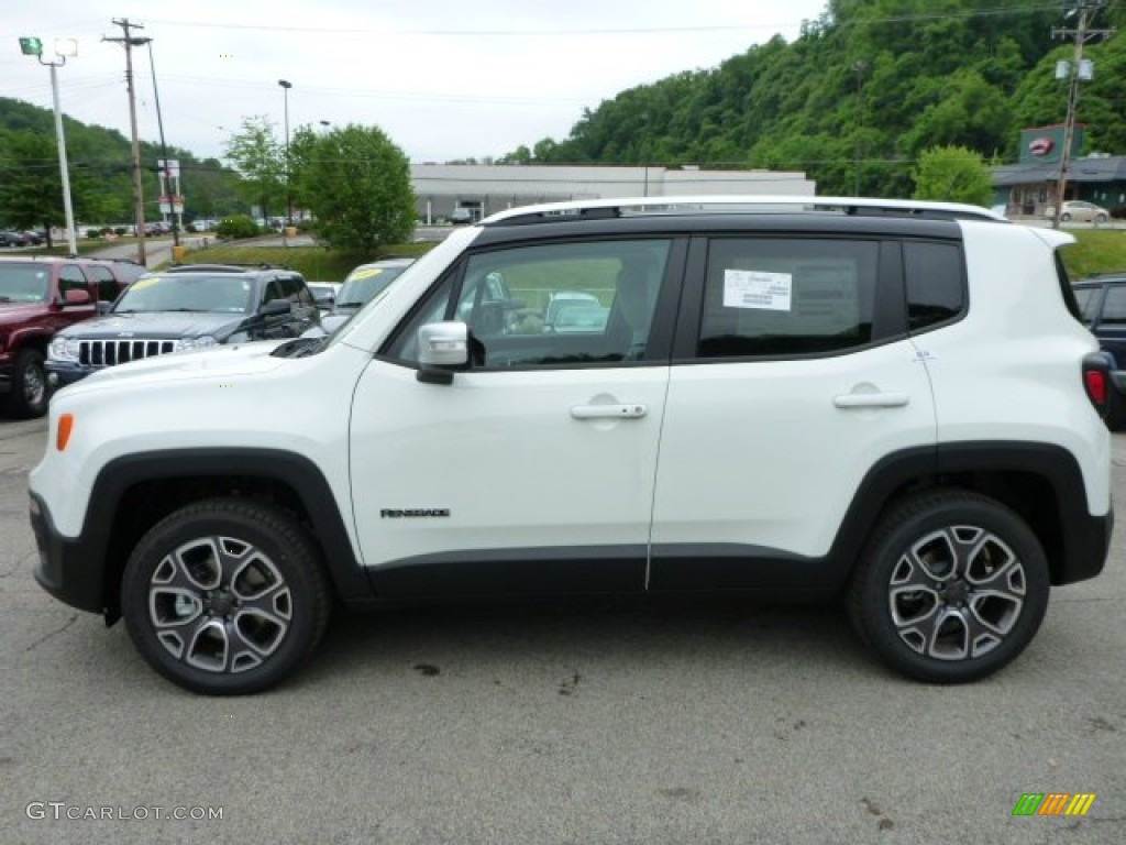 Alpine White 2015 Jeep Renegade Limited 4x4 Exterior Photo #104386887