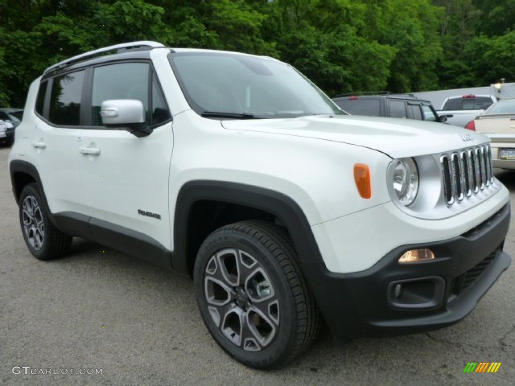 Alpine White 2015 Jeep Renegade Limited 4x4 Exterior Photo #104387028