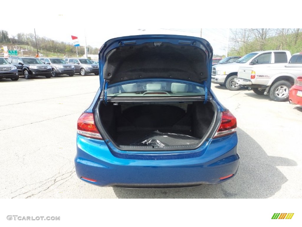 2015 Civic LX Sedan - Dyno Blue Pearl / Gray photo #10