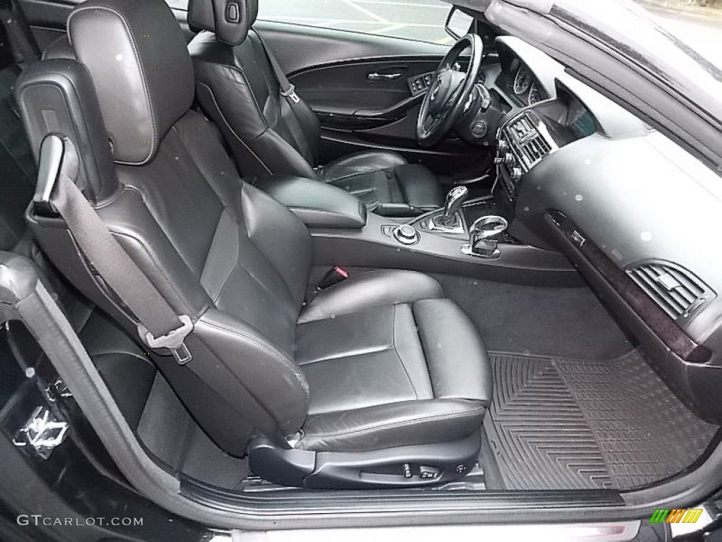 Black Interior 2008 BMW 6 Series 650i Convertible Photo #104391324