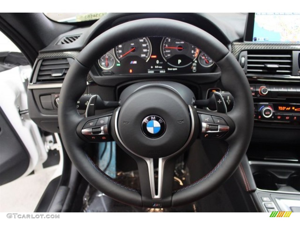2015 BMW M4 Coupe Sakhir Orange/Black Steering Wheel Photo #104394180