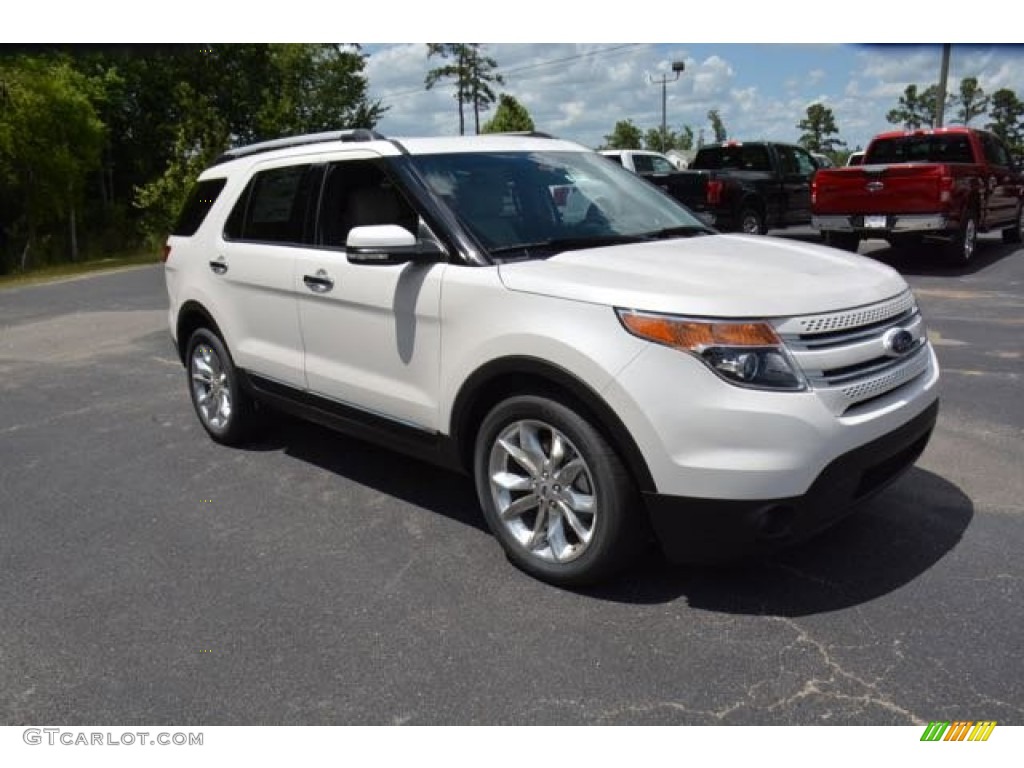 2015 Explorer Limited - Oxford White / Medium Light Stone photo #3