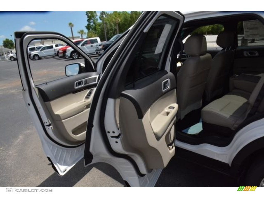 2015 Explorer Limited - Oxford White / Medium Light Stone photo #11