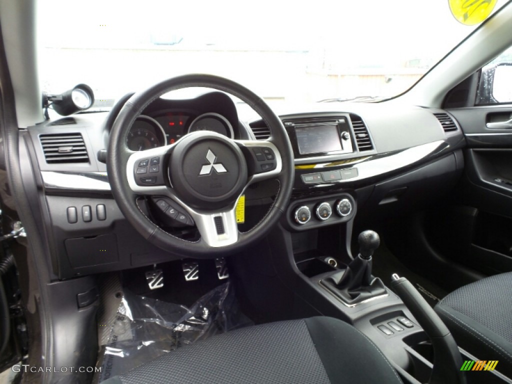 Black Interior 2015 Mitsubishi Lancer Evolution GSR Photo #104395991