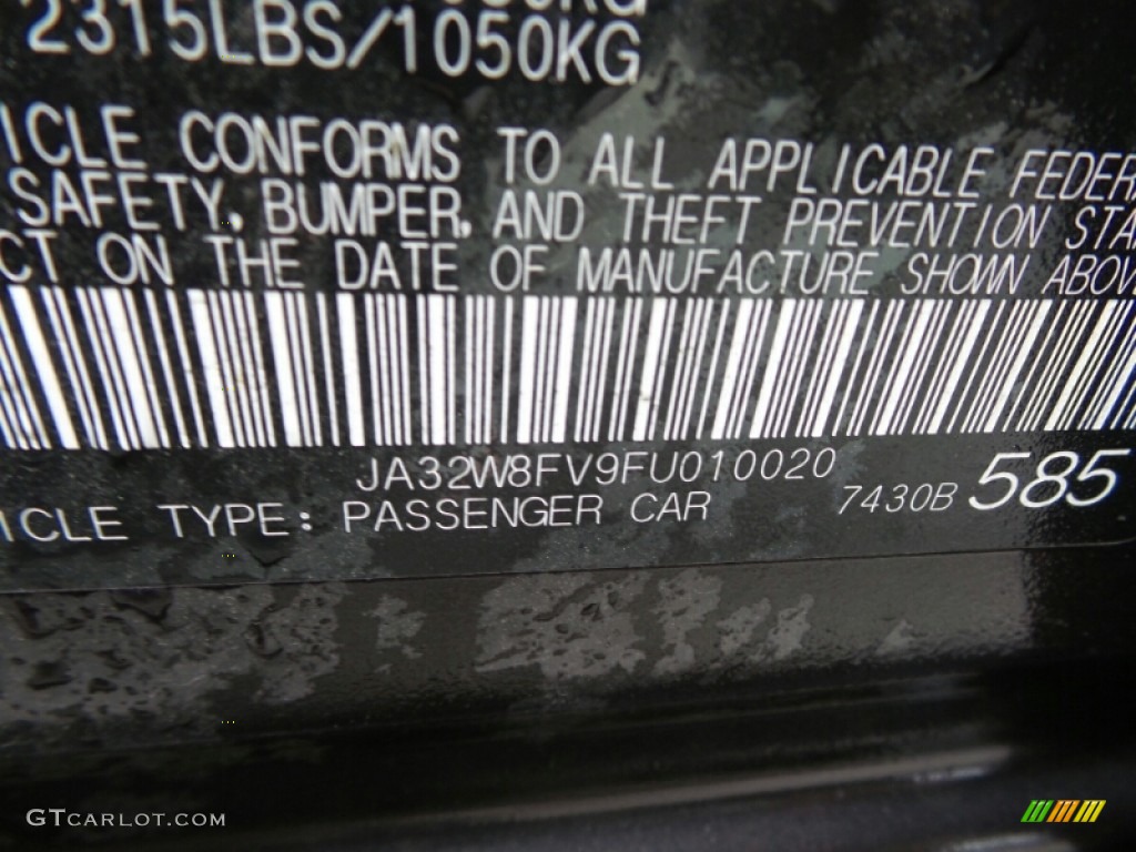 2015 Lancer Evolution GSR - Phantom Black / Black photo #13