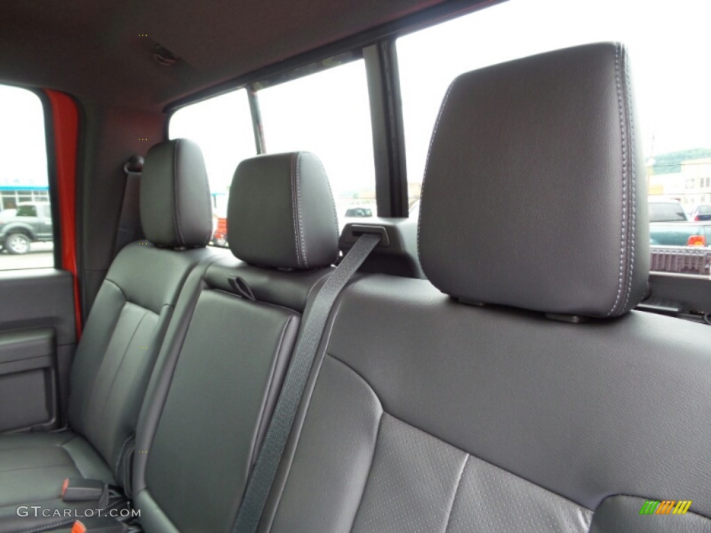2015 F350 Super Duty Lariat Crew Cab 4x4 DRW - Vermillion Red / Black photo #11