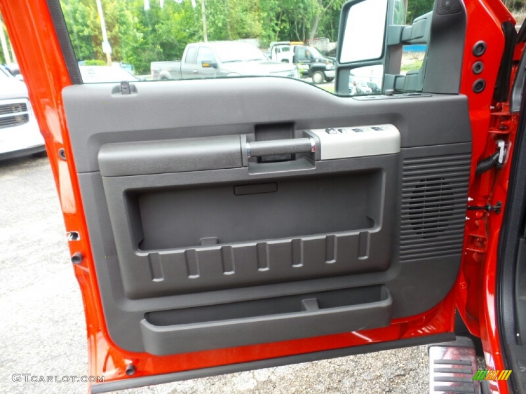 2015 F350 Super Duty Lariat Crew Cab 4x4 DRW - Vermillion Red / Black photo #13