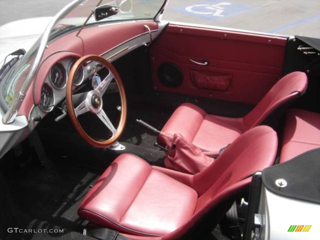 1956 356 Speedster ReCreation - Silver / Cabernet photo #12