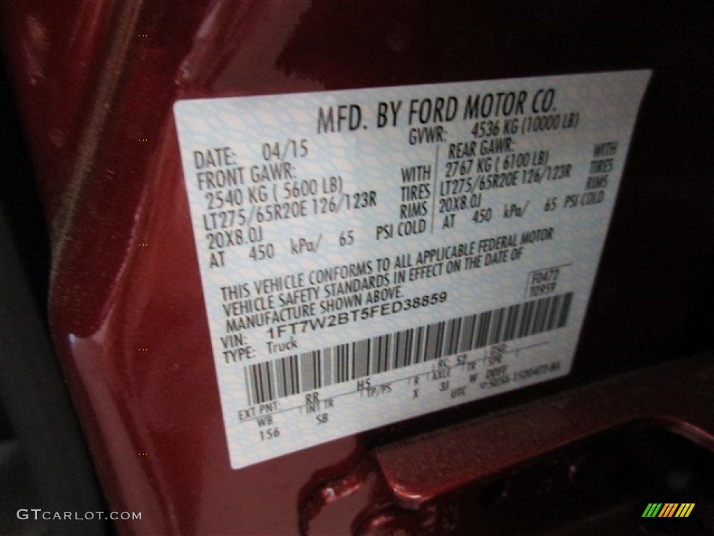 2015 F250 Super Duty Lariat Crew Cab 4x4 - Ruby Red / King Ranch Mesa Antique Affect/Black photo #18