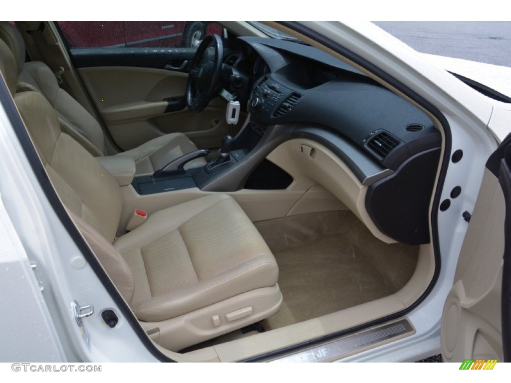 2010 TSX Sedan - Premium White Pearl / Taupe photo #21