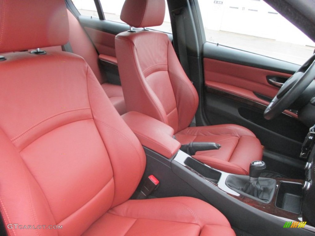 2010 3 Series 335i Sedan - Space Gray Metallic / Coral Red/Black Dakota Leather photo #6