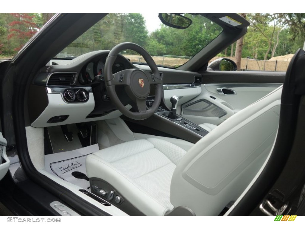 Agate Grey/Pebble Grey Interior 2014 Porsche 911 Carrera S Cabriolet Photo #104413550