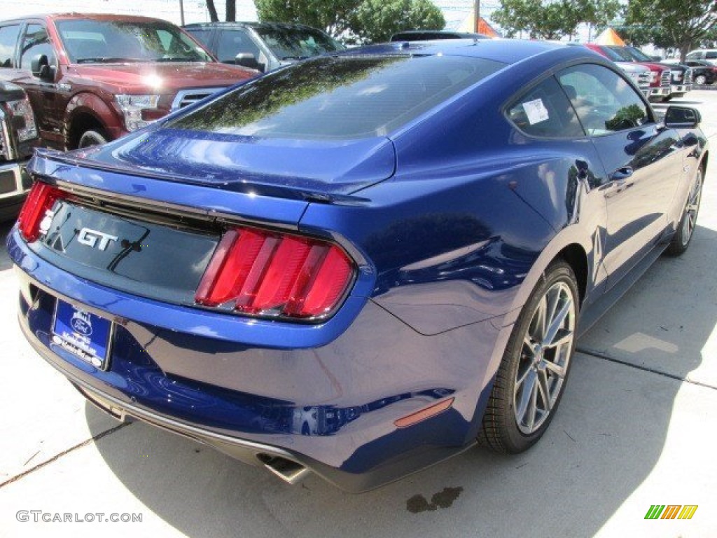 2015 Mustang GT Premium Coupe - Deep Impact Blue Metallic / Ebony photo #12