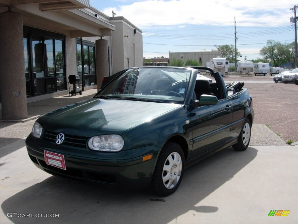 2001 Cabrio GLS - Bright Green Pearl / Black photo #23