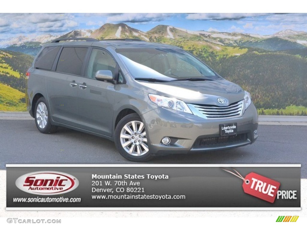 2011 Sienna Limited - Cypress Green Pearl / Light Gray photo #1