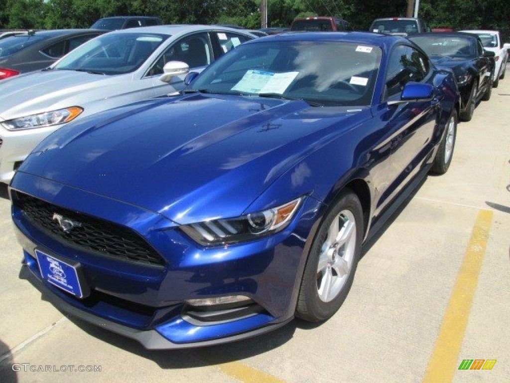 2015 Mustang V6 Coupe - Deep Impact Blue Metallic / Ebony photo #8
