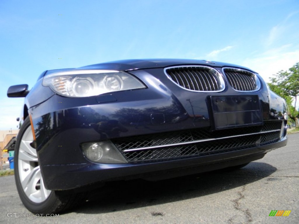 2010 5 Series 528i Sedan - Monaco Blue Metallic / Cream Beige photo #1