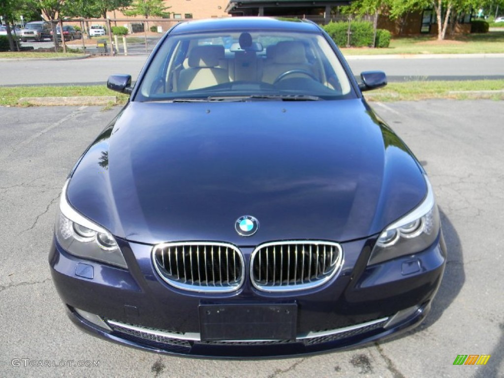 2010 5 Series 528i Sedan - Monaco Blue Metallic / Cream Beige photo #5