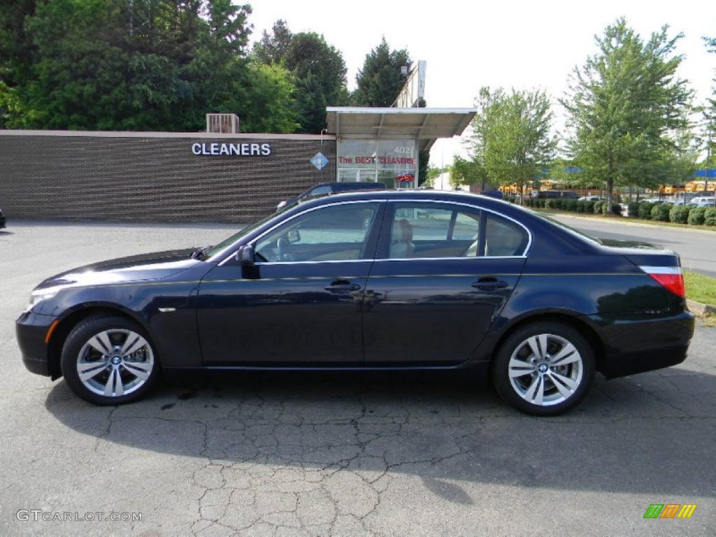 2010 5 Series 528i Sedan - Monaco Blue Metallic / Cream Beige photo #7