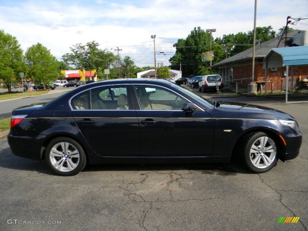 2010 5 Series 528i Sedan - Monaco Blue Metallic / Cream Beige photo #11