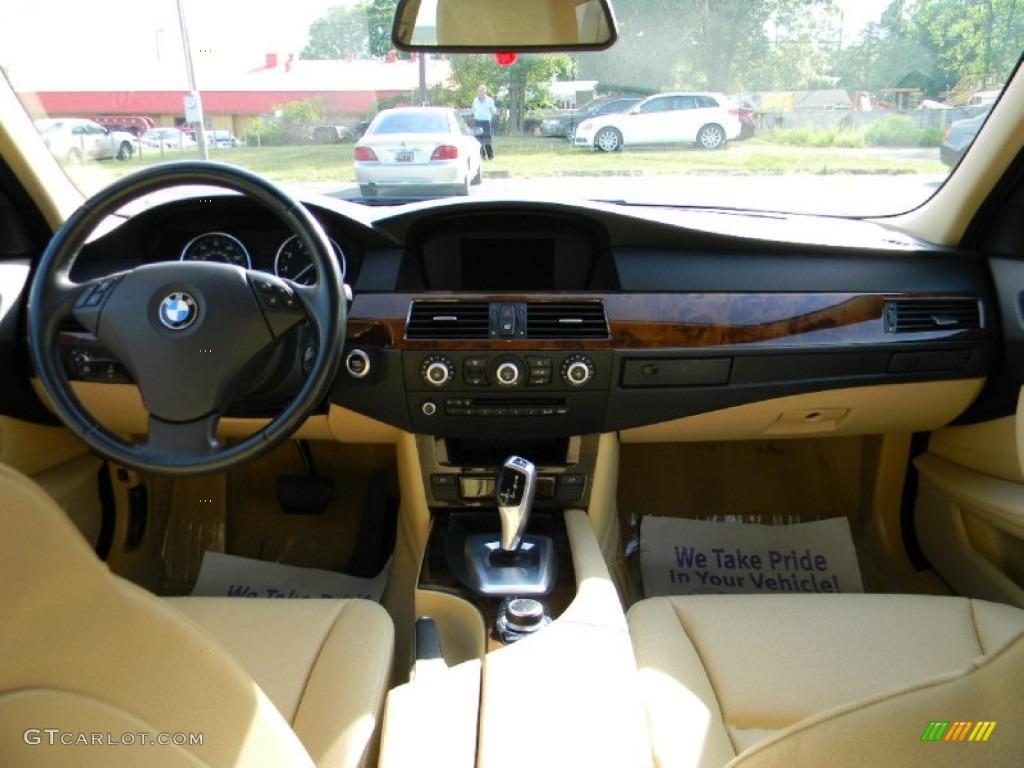 2010 5 Series 528i Sedan - Monaco Blue Metallic / Cream Beige photo #13