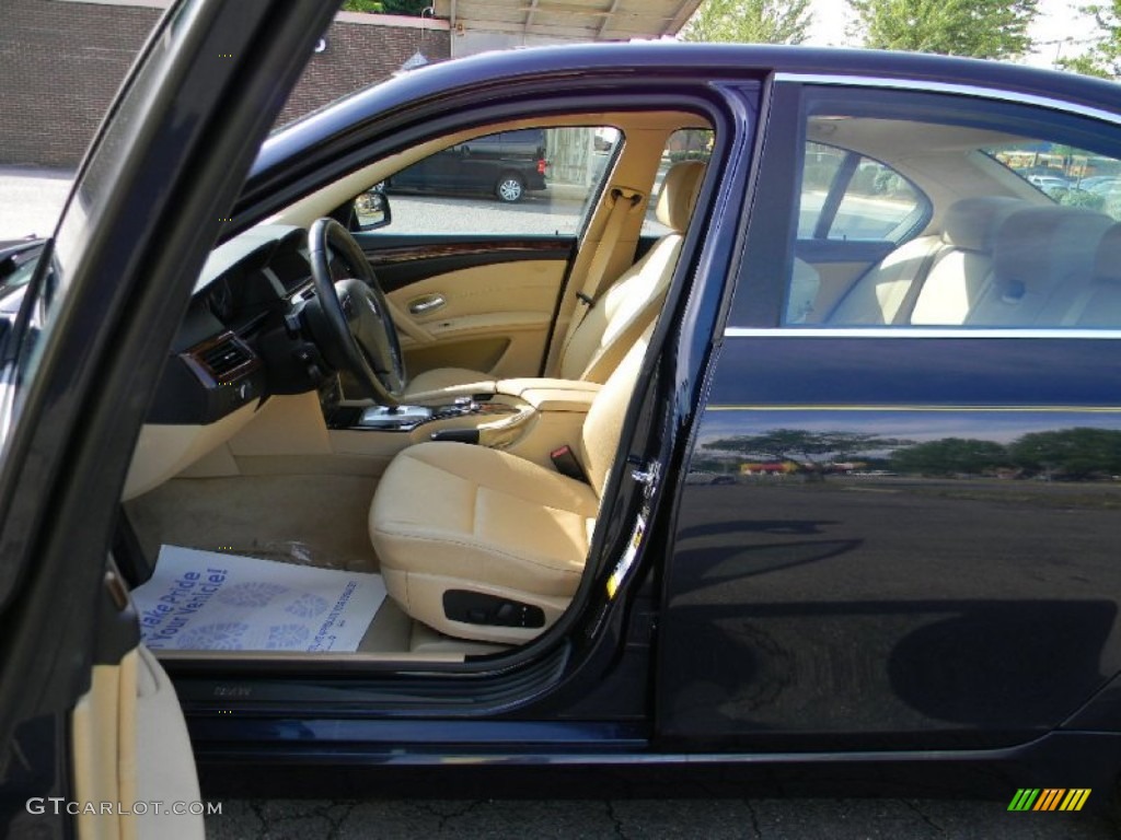 2010 5 Series 528i Sedan - Monaco Blue Metallic / Cream Beige photo #16