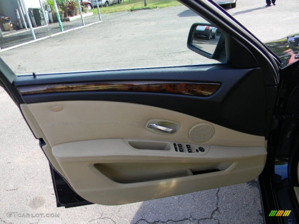 2010 5 Series 528i Sedan - Monaco Blue Metallic / Cream Beige photo #17