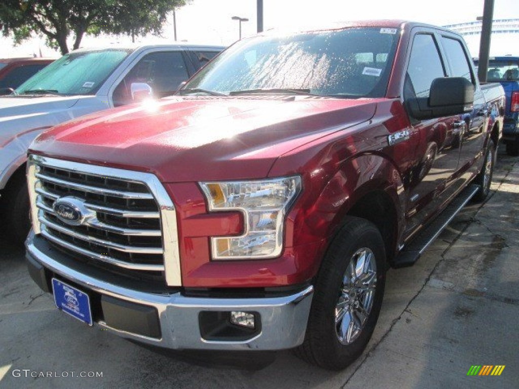 2015 F150 XLT SuperCrew - Ruby Red Metallic / Medium Earth Gray photo #10