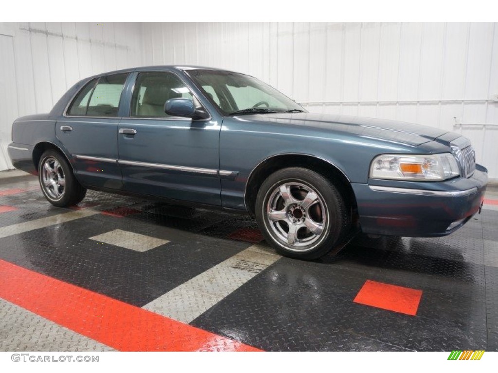 2007 Grand Marquis LS - Norsea Blue Metallic / Light Camel photo #6